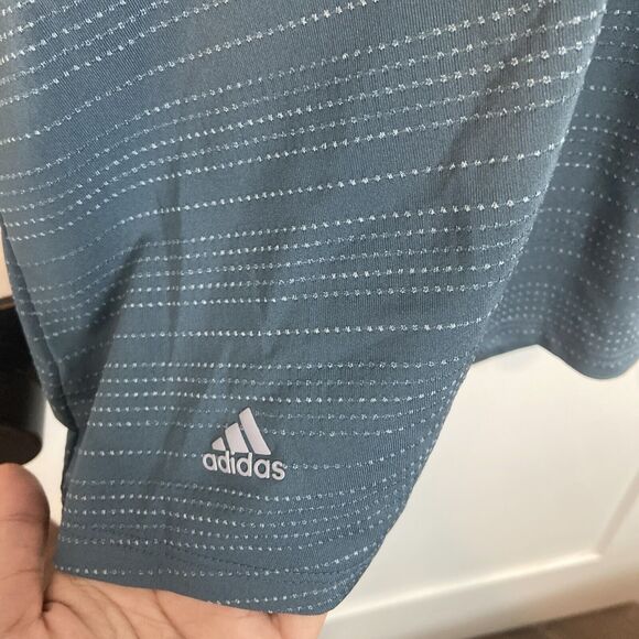 ADIDAS Novelty Microdot Short Sleeve Poloblue med - Picture 6 of 10